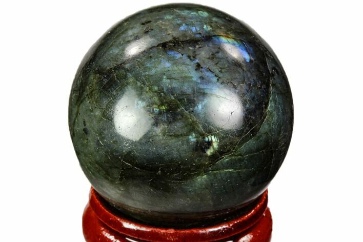 Flashy, Polished Labradorite Sphere - Great Color Play #105727